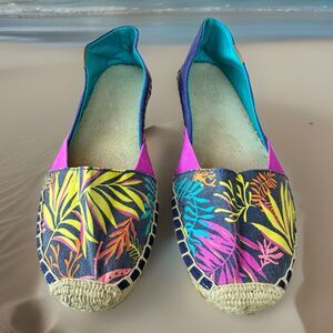 Sperry Women’s Tropical Flat Canvas Espadrille Shoes Size 9M